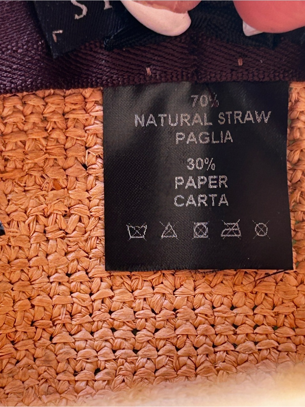 Made in Italy 🇮🇹 Real Toyo Natural Straw Fedora Hat – – Size S (55 cm / 6 7/8) - Picture 4 of 9